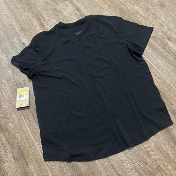 New Nike Women's One Relaxed Dri-Fit Short-Sleeve Top S loose oversize fit black - Picture 2 of 11